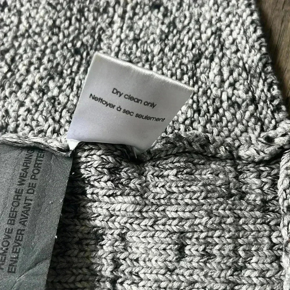 Monk & Lou | Grey cotton and wool blend knit cardigan - Picture 9 of 10